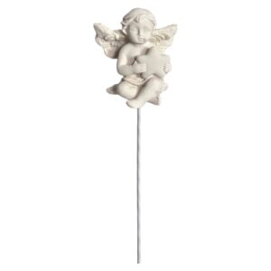 Pick decorativo em resina com forma de anjo para arranjos