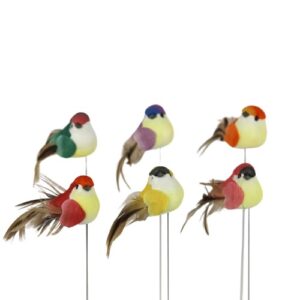 Pick Decorativo Pássaro para Arranjos - Pack de 12