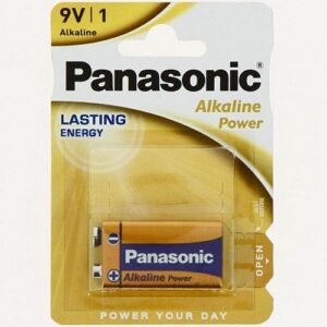 Pilha Alcalina Panasonic 9V em embalagem blister