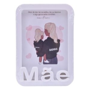 Porta-fotos em plástico 10x15cm com design para Mãe