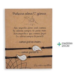 Pulseira Alma Gémea Pack 2 Asa com design elegante