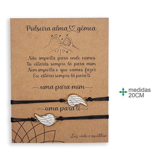Pulseira Alma Gémea Pack 2 Asa com design elegante