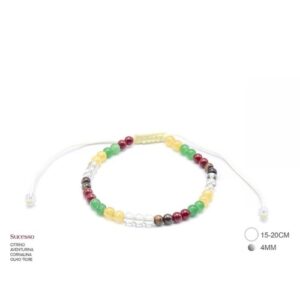 Pulseira Energética 4mm Sucesso com contas coloridas