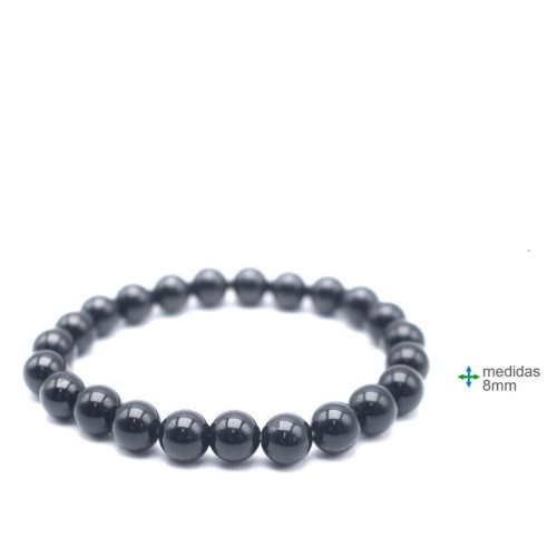 Pulseira de pedras semipreciosas turmalina 8mm
