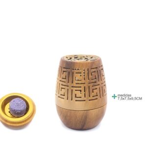 Queimador em cerâmica decorativo 7,5x7,5x9,5cm