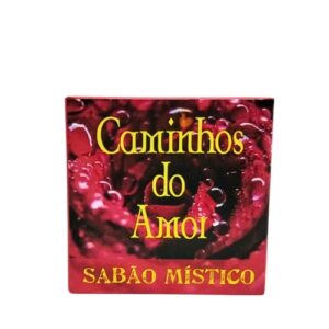 Sabão Místico Caminhos do Amor com embalagem vermelha