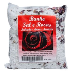 Pacote de Banho de Sal e Rosas 500g