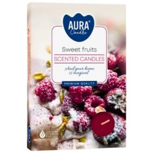 Pack de 6 Velas Tealight Perfumadas com aroma a Frutos Doces