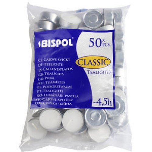 Pacote de 50 velas tealight brancas
