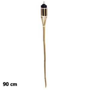Tocha de jardim feita de bambu natural com 90cm de altura