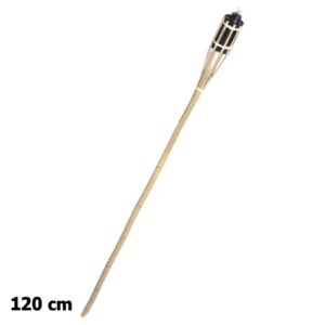Tocha de jardim em bambu natural com 120cm de altura