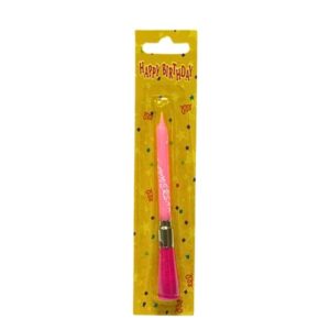 Vela de Aniversário Musical Rosa em Blister