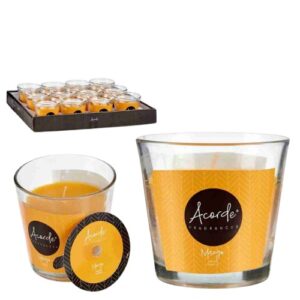 Vela Perfumada em Copo de Vidro com aroma a manga