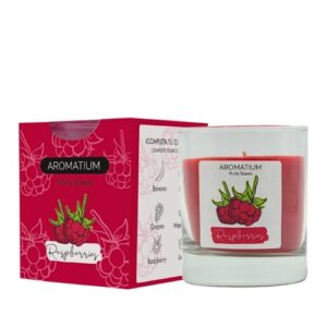 Vela Perfumada em Copo de Vidro com aroma a Framboesa