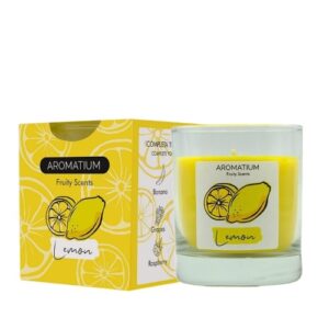 Vela Perfumada em Copo de Vidro com aroma a Limão