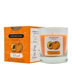 Vela Perfumada em Copo de Vidro com aroma a Pêssego
