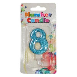 Vela de Aniversário com Formato Número 8 em Blister