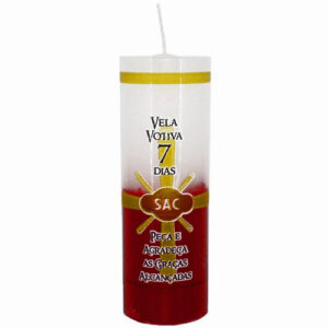 Vela Votiva 7 Dias Branco e Vermelho