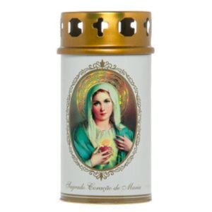 Círio Vela 30L com imagem do Sagrado Coração de Maria