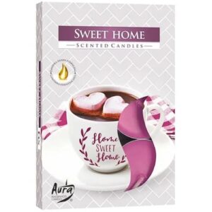 Velas Tealight Perfumadas Doce Lar, Pack de 6