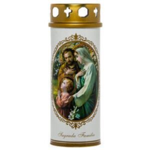 Círio Vela 40L com imagem da Sagrada Família