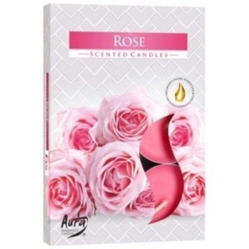 Velas Tealight Perfumadas Rosas - Pack de 6