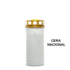 Círio Vela 80/16 Branco com tampa dourada