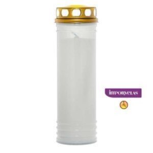 Círio Vela 80/24 Branco com tampa
