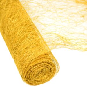 Rolo de Abaca Amarelo 10 metros para decoração
