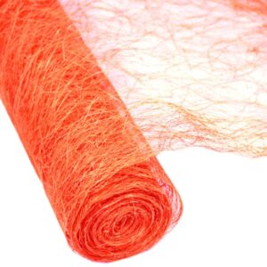 Rolo de Abaca Laranja 10m para decoração