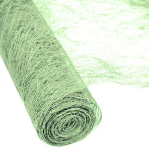 Rolo de Abaca Verde 10 metros para decoração