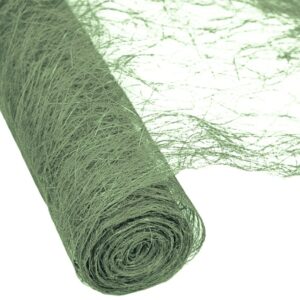 Rolo de Abaca Verde Médio de 10 metros para decoração