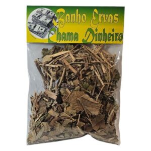 Pacote de Ervas Secas para Banho Relaxante Chama Dinheiro