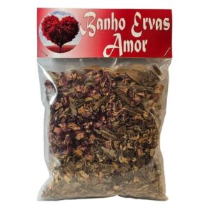 Pacote de ervas secas para banho relaxante Amor 50g