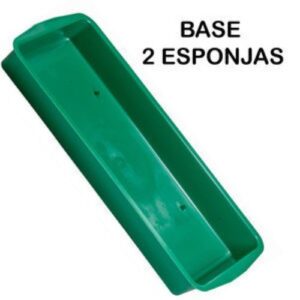 Base retangular em plástico para duas esponjas florais
