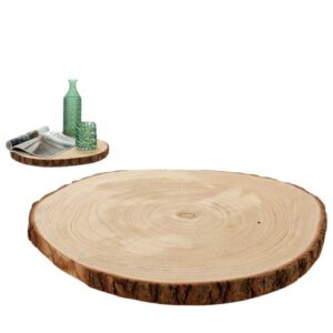 Base Redonda em Madeira 36-38cm para decoração