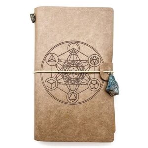 Caderno Esotérico Metatron com Cristal 20x10cm