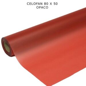 Rolo de Celofane Opaco Vermelho 80cm x 50m