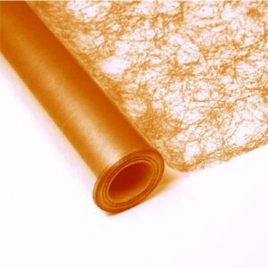 Rolo de celofane transparente decorado em laranja, 70cm x 50m
