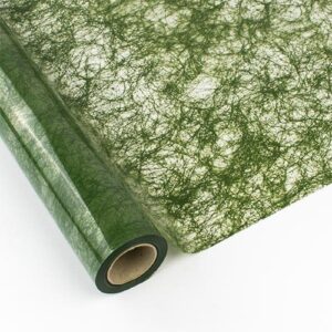 Rolo de celofane transparente decorado em verde, 70cm x 50m