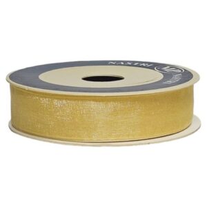 Rolo de fita de organza creme 25mm x 50m