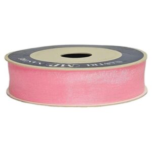 Rolo de fita de organza rosa 25mm x 50m