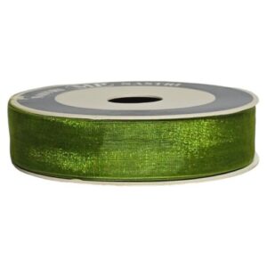 Rolo de Fita de Organza Verde 25mm x 50m