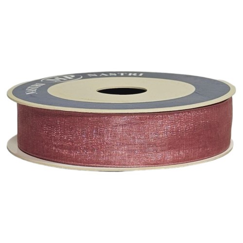Rolo de Fita de Organza 25mm x 50m na cor Rosa Velho