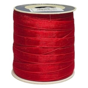 Rolo de fita de organza vermelha 10mm x 100m
