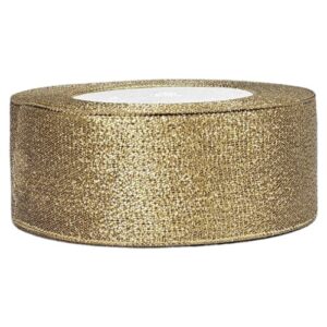 Rolo de fita dourada com glitter 40mm x 112m