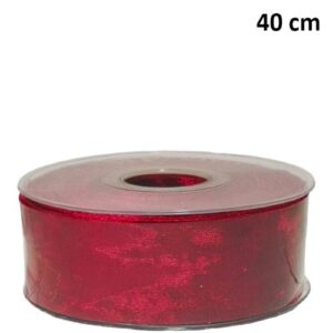 Rolo de fita de tecido rosa de 40mm por 10 metros