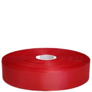 Rolo de Fita de Tecido Tafetá Vermelho 23mm x 50m