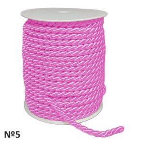 Rolo de Cordão Floral Nº5 em Rosa Claro com 25 metros