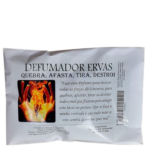 Defumador de Ervas Quebra, Afasta, Tira, Destrói